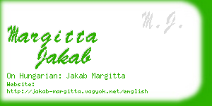 margitta jakab business card
